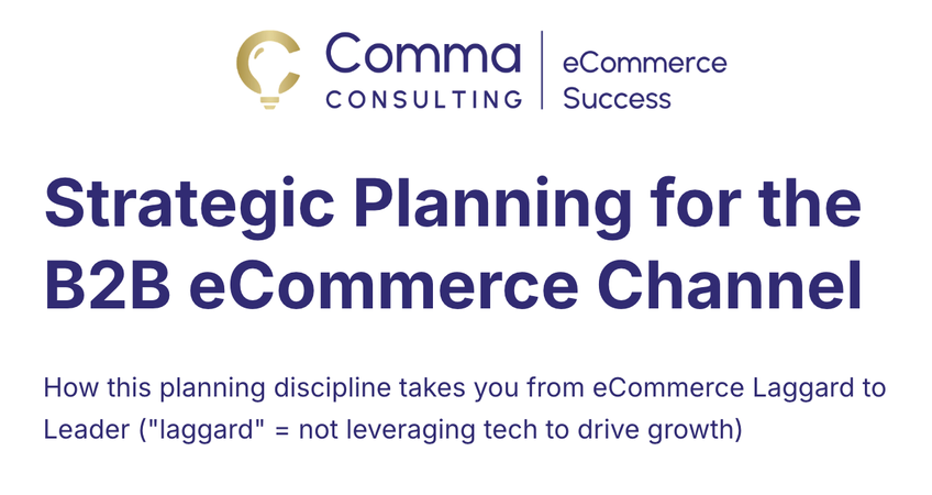 Read More about Strategic Planning for B2B eCommerce - the roadmap to evolve you from laggard to leader